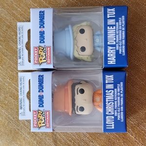Pocket pop keychain dumb and dumber lloyd christmas and harry dunne in tux